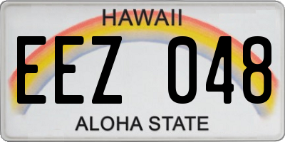 HI license plate EEZ048