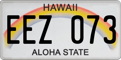 HI license plate EEZ073