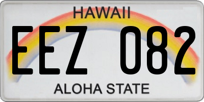 HI license plate EEZ082
