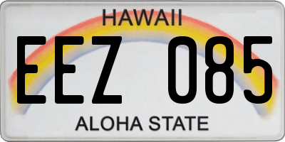 HI license plate EEZ085