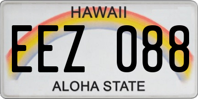 HI license plate EEZ088