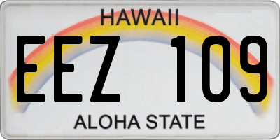 HI license plate EEZ109
