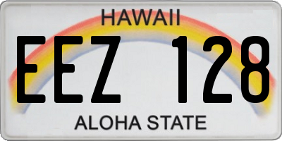 HI license plate EEZ128