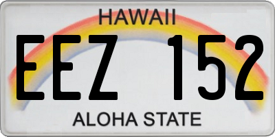 HI license plate EEZ152