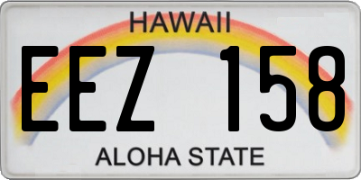 HI license plate EEZ158