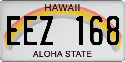 HI license plate EEZ168