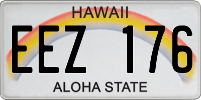 HI license plate EEZ176