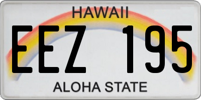 HI license plate EEZ195