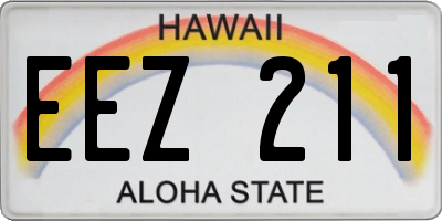 HI license plate EEZ211