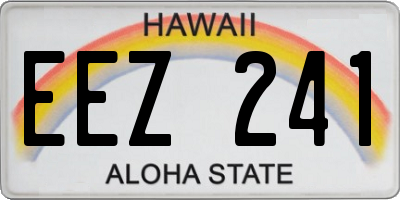 HI license plate EEZ241