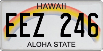 HI license plate EEZ246