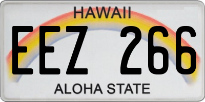 HI license plate EEZ266