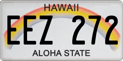 HI license plate EEZ272