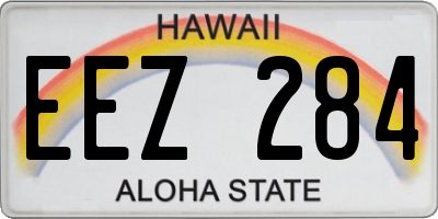 HI license plate EEZ284