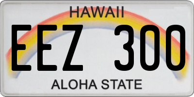 HI license plate EEZ300