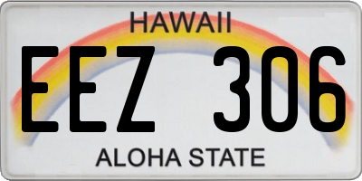 HI license plate EEZ306
