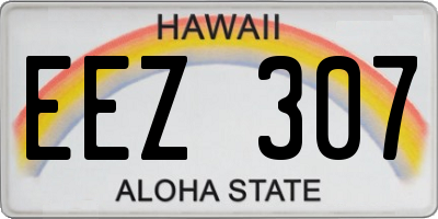 HI license plate EEZ307