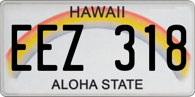 HI license plate EEZ318