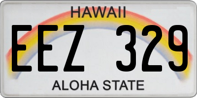 HI license plate EEZ329