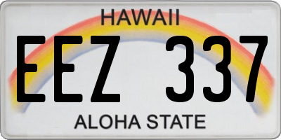 HI license plate EEZ337