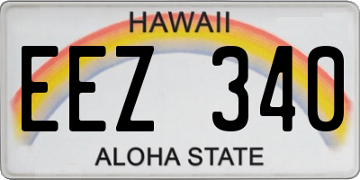 HI license plate EEZ340