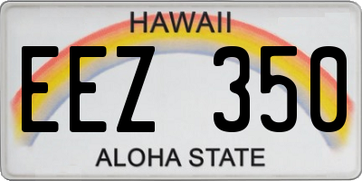 HI license plate EEZ350