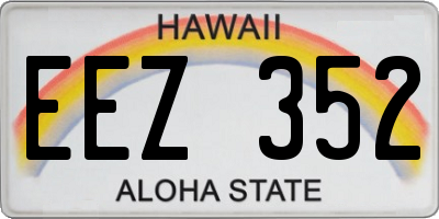 HI license plate EEZ352