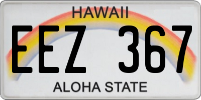 HI license plate EEZ367