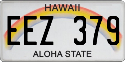 HI license plate EEZ379