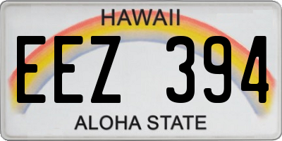 HI license plate EEZ394