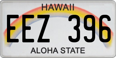 HI license plate EEZ396