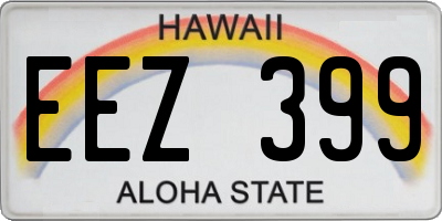 HI license plate EEZ399