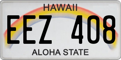 HI license plate EEZ408
