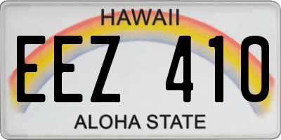 HI license plate EEZ410