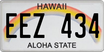 HI license plate EEZ434
