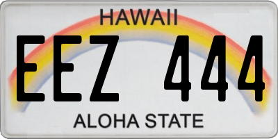 HI license plate EEZ444