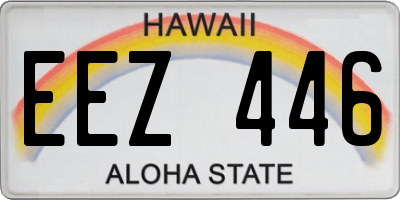 HI license plate EEZ446