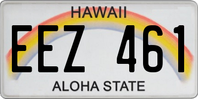 HI license plate EEZ461