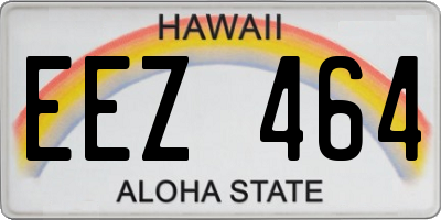 HI license plate EEZ464