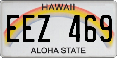 HI license plate EEZ469