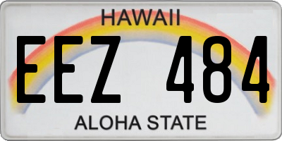 HI license plate EEZ484