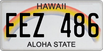 HI license plate EEZ486