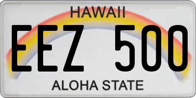 HI license plate EEZ500