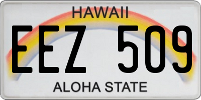 HI license plate EEZ509