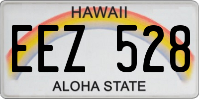 HI license plate EEZ528