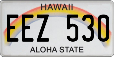 HI license plate EEZ530