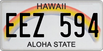 HI license plate EEZ594