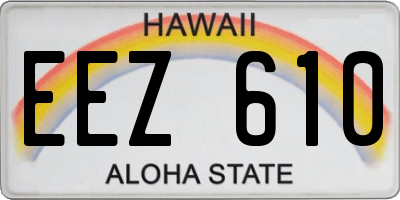 HI license plate EEZ610