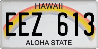 HI license plate EEZ613
