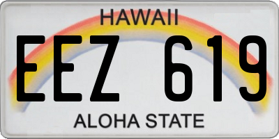 HI license plate EEZ619